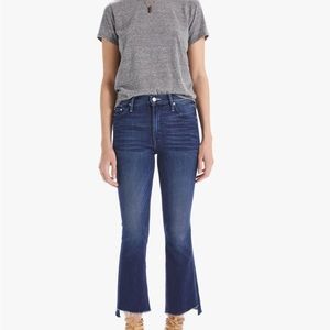 NWT MOTHER Crop Step Fray in Tongue and Cheek
